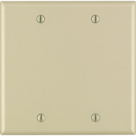Leviton Leviton Ivory 2 gang Thermoset Plastic Blank Wall Plate 1 pk 86025-000
